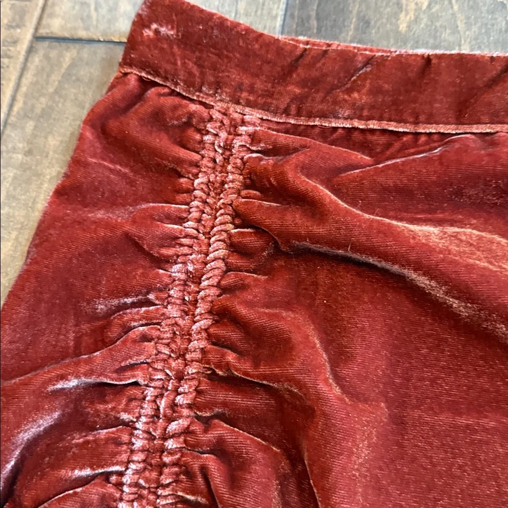 Free People Vivienne Velvet Mini Skirt Size‎ Rust US 6